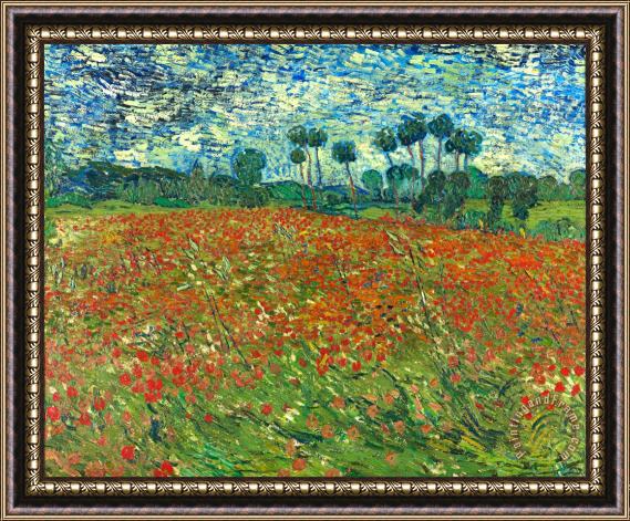 Vincent van Gogh Poppy Field Framed Print