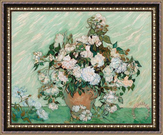 Vincent van Gogh Roses Framed Painting