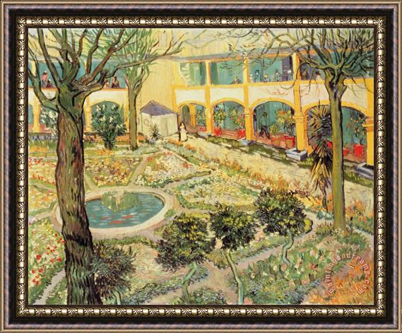 Vincent van Gogh The Asylum Garden at Arles Framed Painting