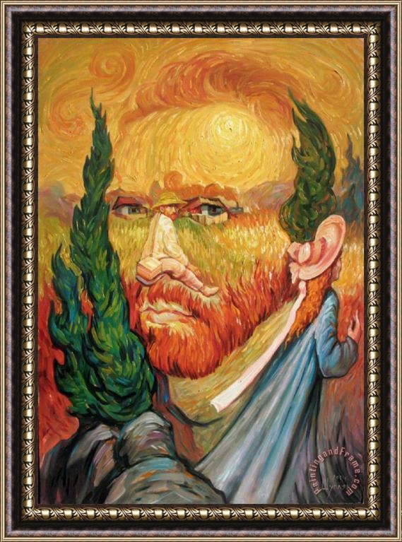 Vincent van Gogh Van Gogh Hidden Images Framed Painting