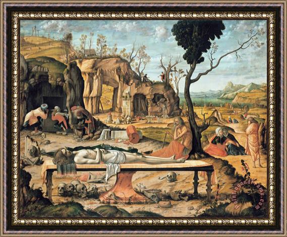 Vittore Carpaccio Preparation of Christ's Tomb Framed Painting