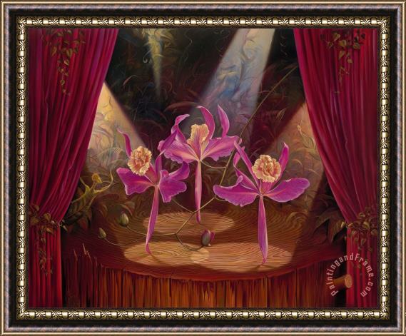 Vladimir Kush Purple Dancers Framed Print