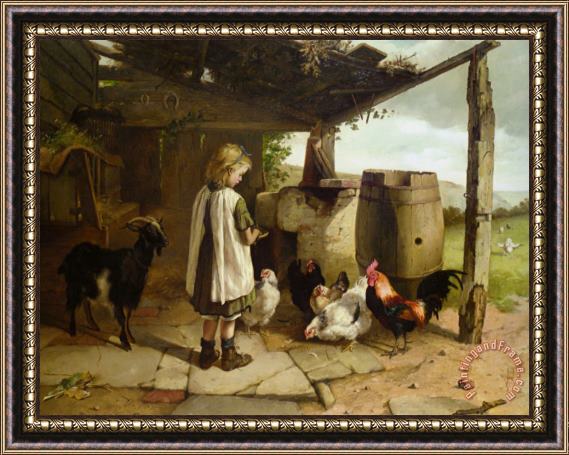 Walter Hunt Waiting to Be Fed Framed Painting