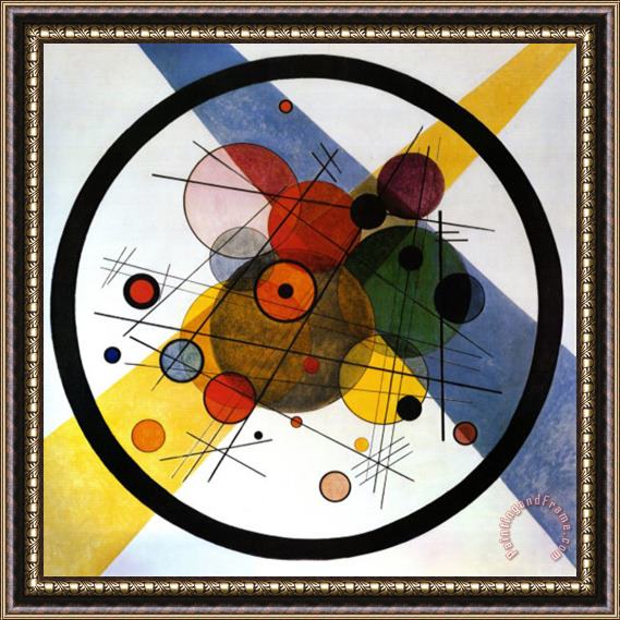 Wassily Kandinsky Circles in Circle Framed Painting