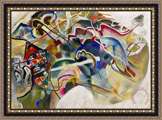 Wassily Kandinsky Painting with White Border Framed Painting