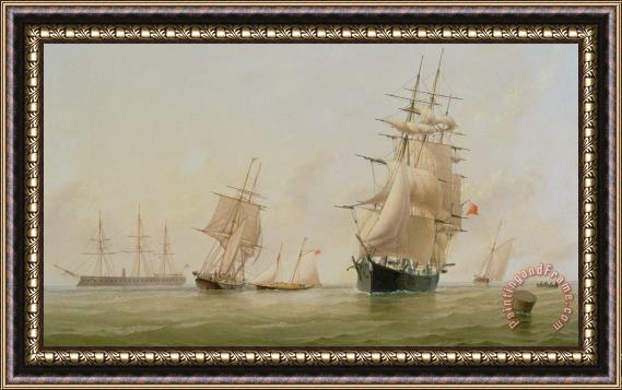 WF Settle Ship Painting Framed Print