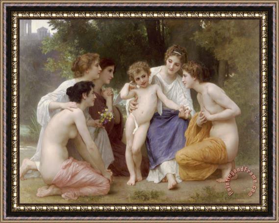 William Adolphe Bouguereau Admiration Framed Painting