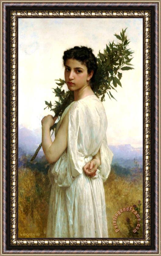 William Adolphe Bouguereau Laurel Branch (1900) Framed Painting