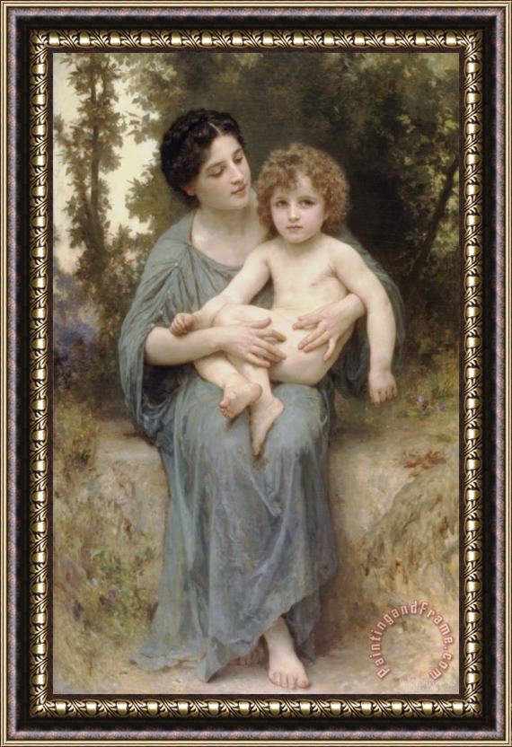 William Adolphe Bouguereau Little Brother Framed Painting