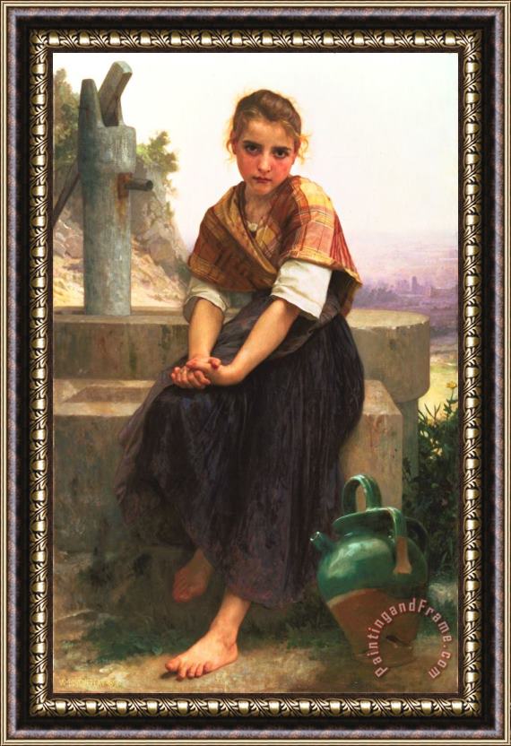 William Adolphe Bouguereau The Broken Pitcher Framed Painting