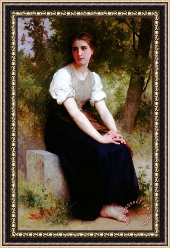 William Adolphe Bouguereau The Song of The Nightingale 2 Framed Painting