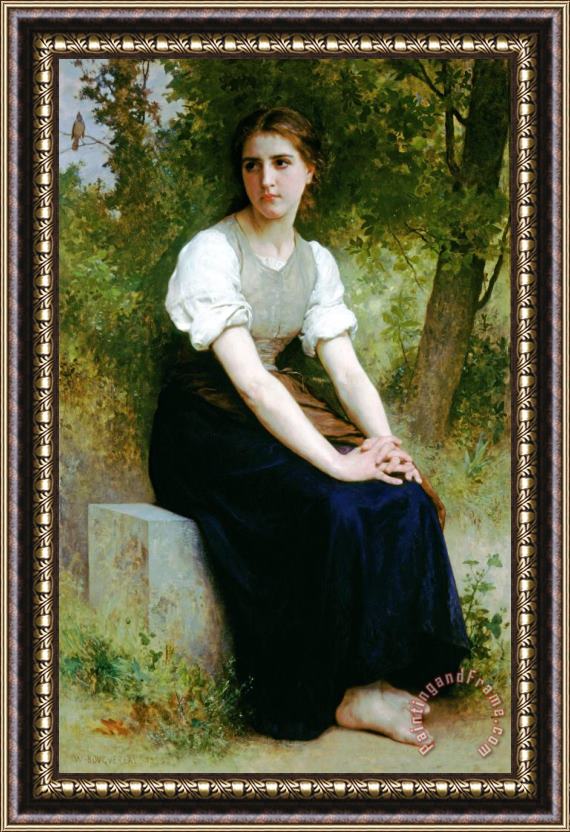 William Adolphe Bouguereau The Song of The Nightingale Framed Painting
