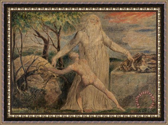 William Blake Abraham And Isaac Framed Painting