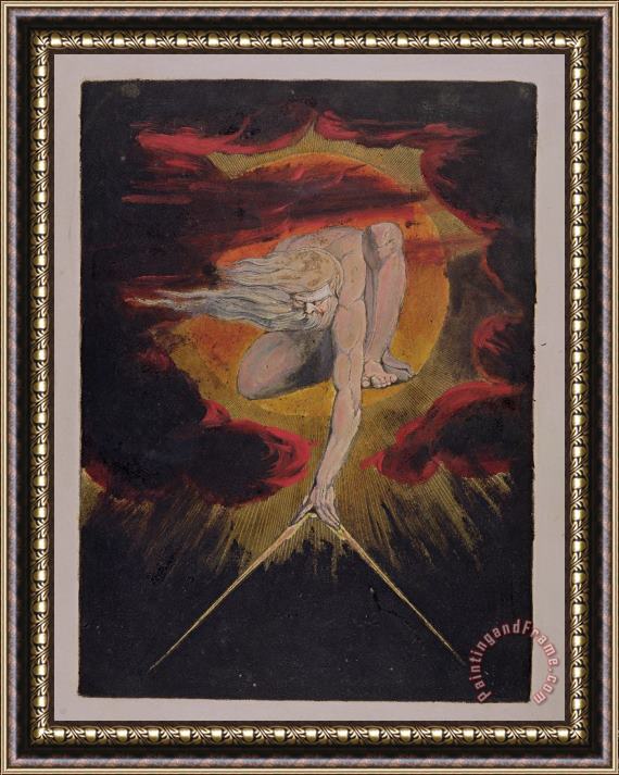 William Blake  Frontispiece from 'Europe. A Prophecy' Framed Painting