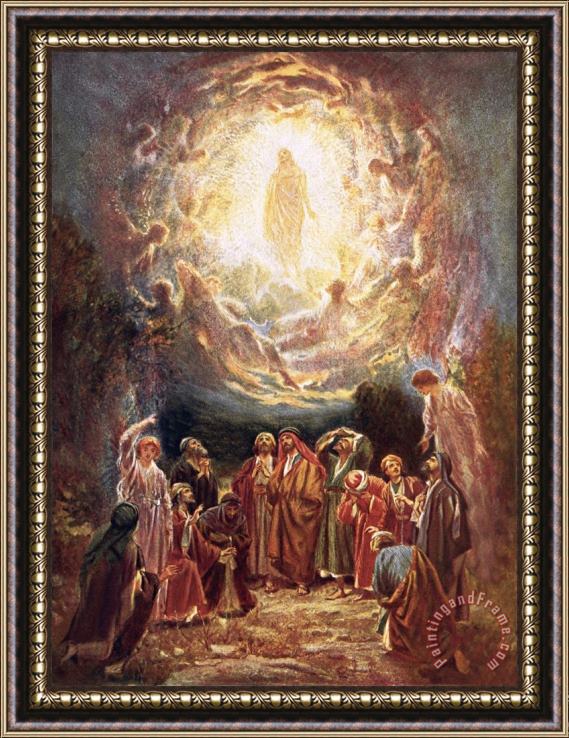 William Brassey Hole Jesus ascending into heaven Framed Painting