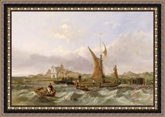 William Clarkson Stanfield Tilbury Fort - Wind Against the Tide Framed Painting