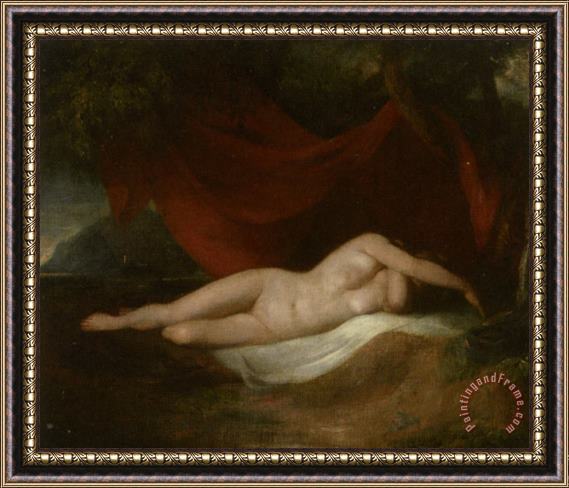 William Etty Reclining Female Nude Framed Painting