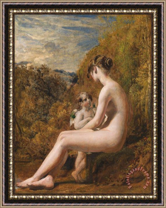 William Etty Venus and Cupid Framed Painting