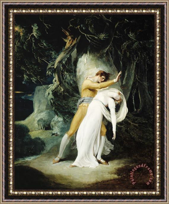 William Hamilton Celadon And Amelia Framed Painting