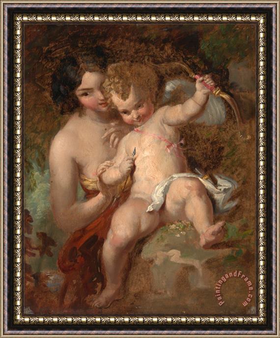 William Hilton Cupid Armed Framed Painting