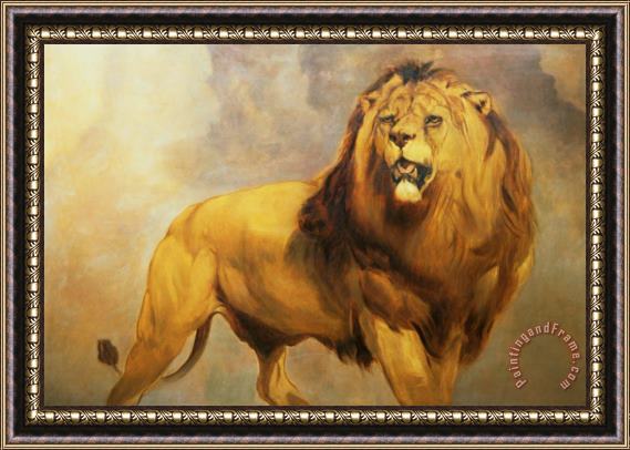 William Huggins Lion Framed Painting