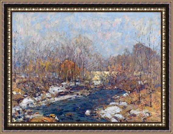 William J. Forsyth The Bridge (garfield Park) Framed Painting