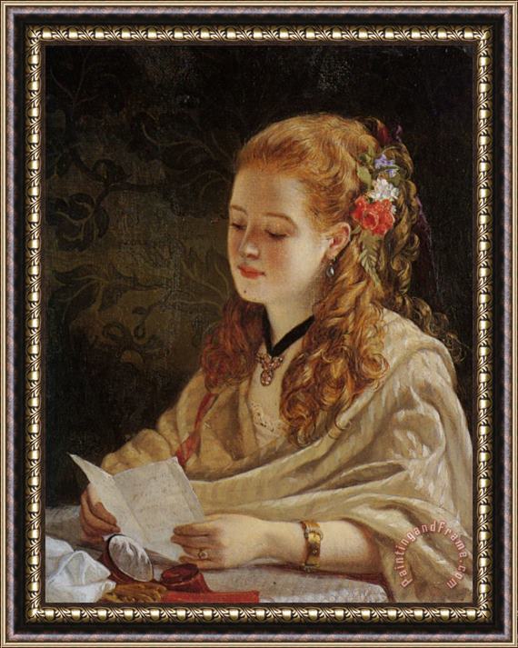 William Maw Egley The Letter Framed Painting