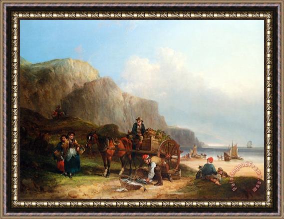 William Shayer, Snr Scene in The Isle of Wight Framed Print
