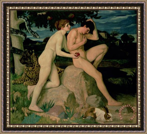 William Strang Adam and Eve Framed Painting