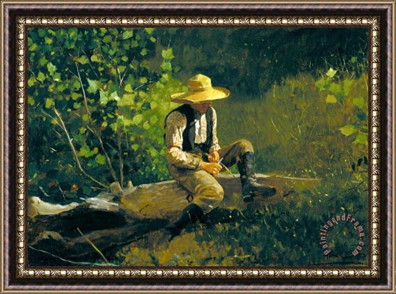 Winslow Homer The Whittling Boy Framed Print