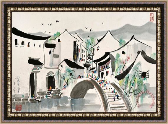 Wu Guanzhong Suzhou Scenery Framed Print