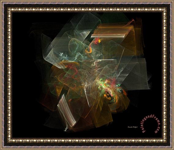 Xianadu Artifacts Rushing man with a bouquet of flowers Framed Painting