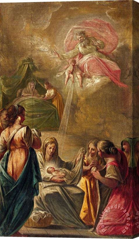 'El Vigata' Francesc Pla Duran Birth of The Virgin Stretched Canvas Painting / Canvas Art