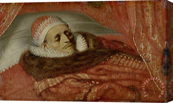 Adriaen Pietersz. van de Venne Stadtholder Prince Maurice Lying in State Stretched Canvas Print / Canvas Art
