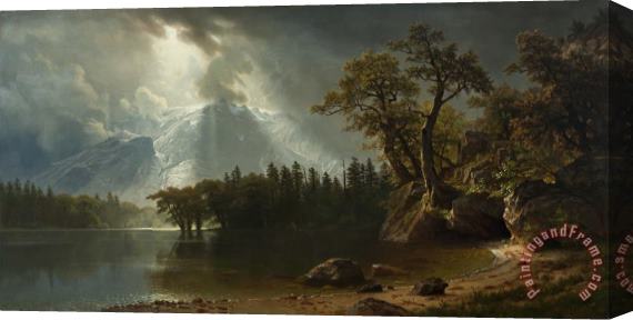 Albert Bierstadt Passing Storm Over The Sierra Nevadas Stretched Canvas Painting / Canvas Art