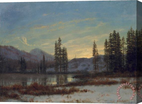 Albert Bierstadt Snow in the Rockies Stretched Canvas Painting / Canvas Art