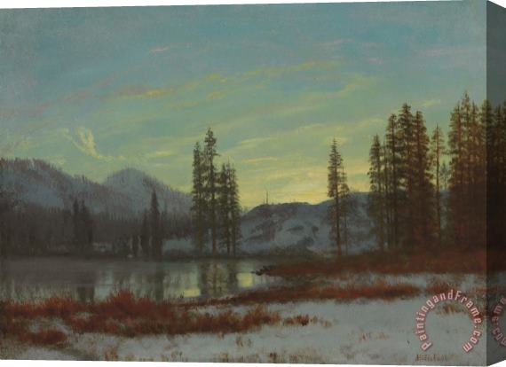 Albert Bierstadt Snow In The Rockies Stretched Canvas Print / Canvas Art
