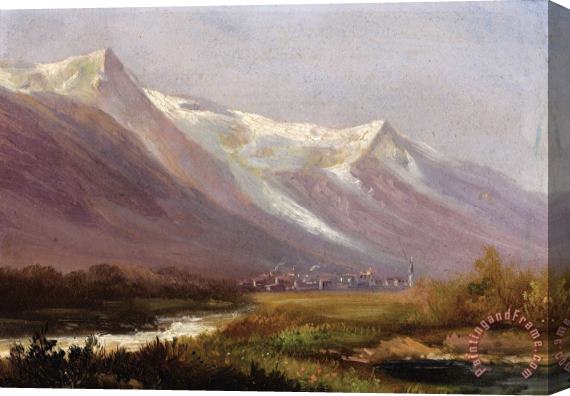 Albert Bierstadt Study of Mountains Stretched Canvas Painting / Canvas Art