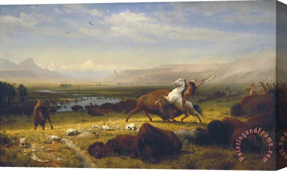 Albert Bierstadt The Last of The Buffalo Stretched Canvas Print / Canvas Art