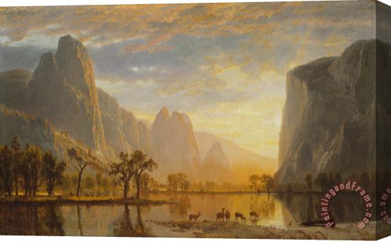 Albert Bierstadt Valley Of The Yosemite Stretched Canvas Painting / Canvas Art