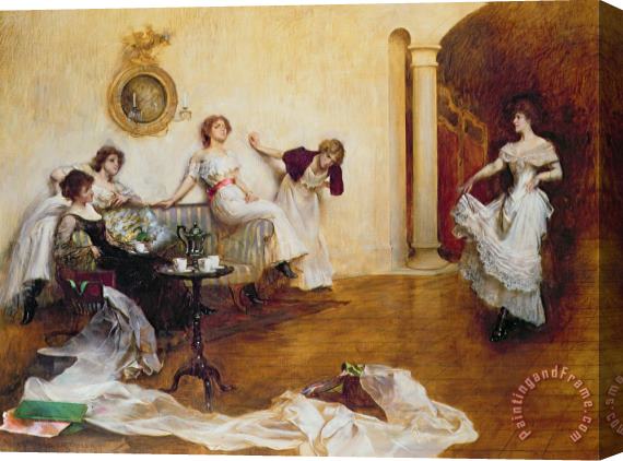 Albert Chevallier Tayler Silks and Satins Stretched Canvas Painting / Canvas Art