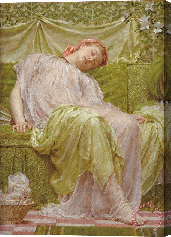 Albert Joseph Moore A Workbasket Stretched Canvas Painting / Canvas Art