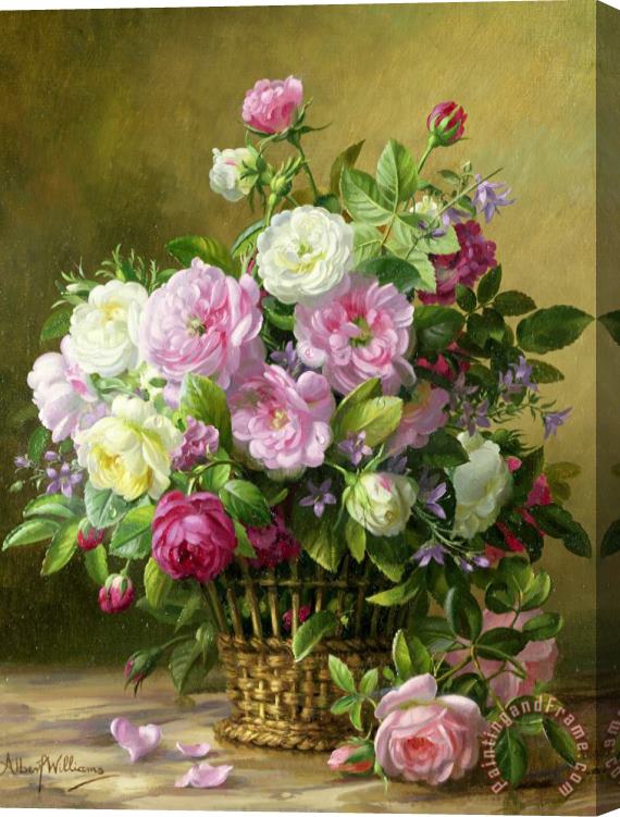Albert Williams Roses Stretched Canvas Painting / Canvas Art