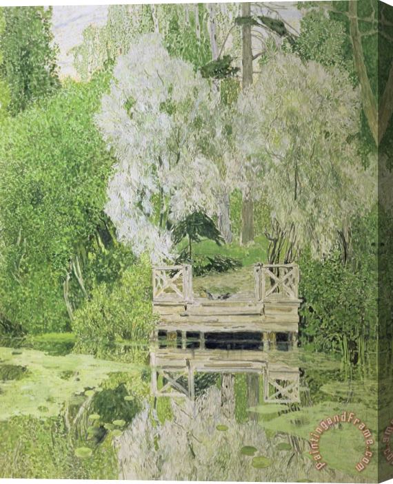 Aleksandr Jakovlevic Golovin Silver White Willow Stretched Canvas Print / Canvas Art