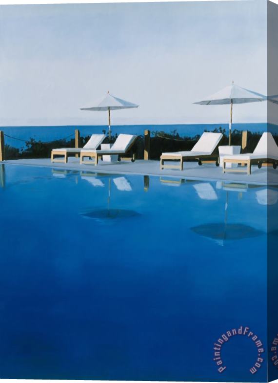 Alessandro Raho L.a. Swimming Pool Stretched Canvas Painting / Canvas Art