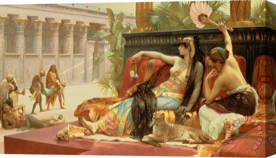 Alexandre Cabanel Cleopatra Testing Poisons On Those Condemned To Death Stretched Canvas Painting / Canvas Art