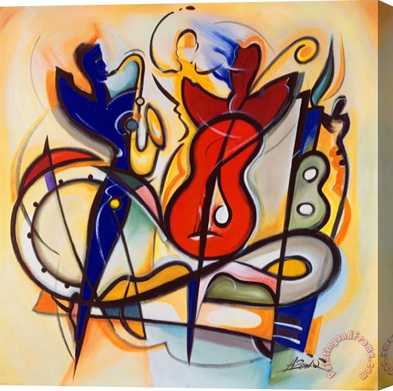 alfred gockel Spontaneous Jam Stretched Canvas Painting / Canvas Art