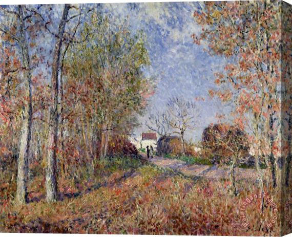 Alfred Sisley A Corner of the Woods at Sablons Stretched Canvas Print / Canvas Art