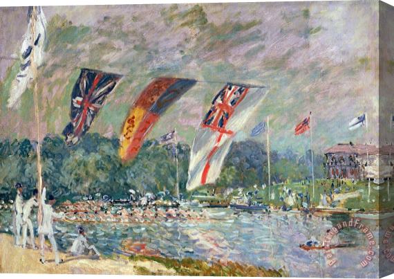 Alfred Sisley Regatta at Molesey Stretched Canvas Painting / Canvas Art