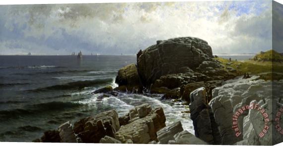 Alfred Thompson Bricher Castle Rock, Marblehead Stretched Canvas Print / Canvas Art